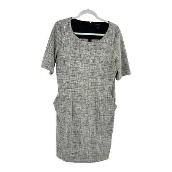 Lands' End Dresses & Skirts - Lands End Black White Short Sleeve Dress with Pockets Size 16